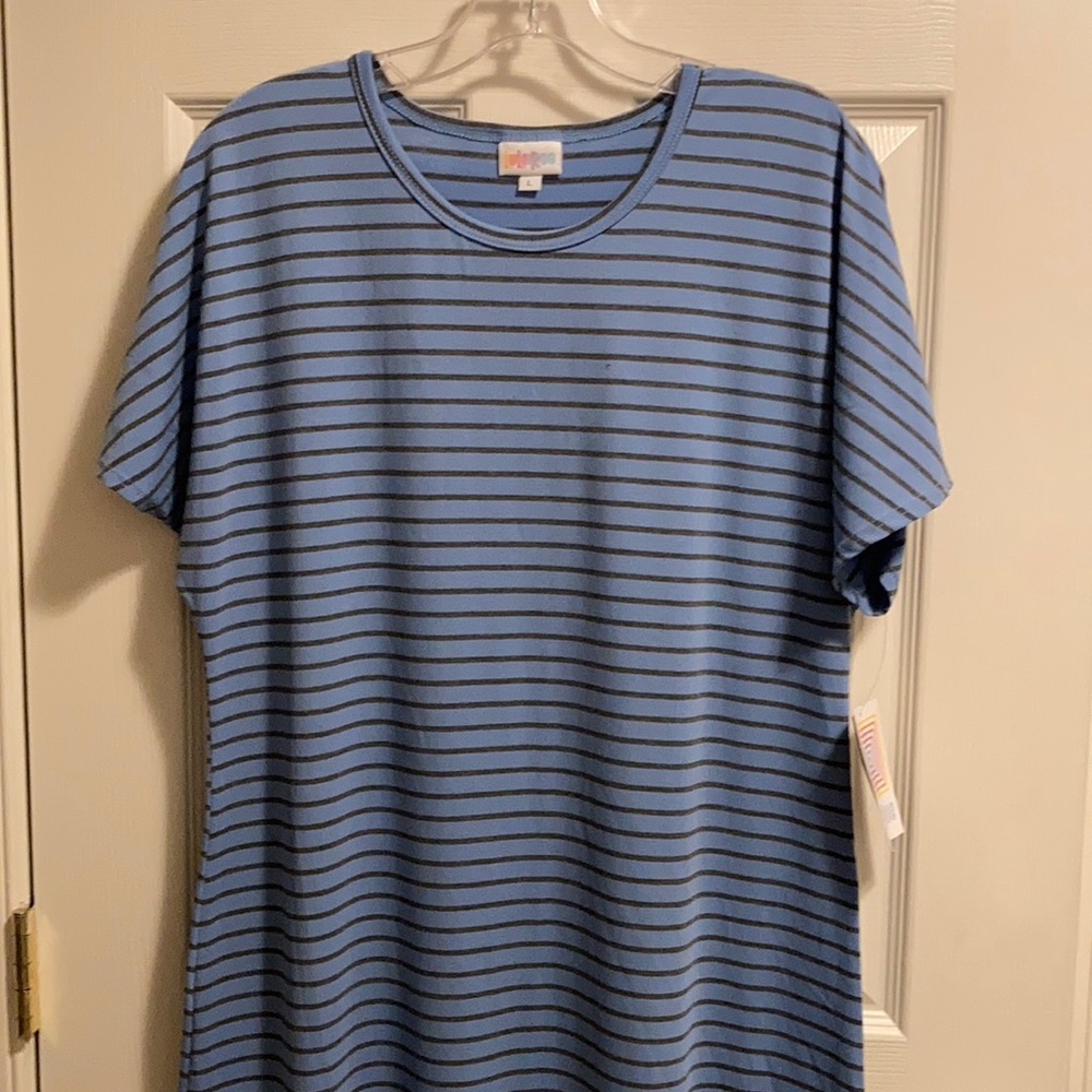 LuLaRoe Maria Dress Blue (size L) NWT